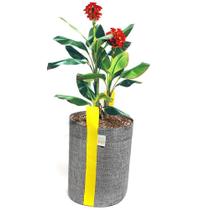 Vaso De Plantas E Flores 15 Litros De Tela Moderno Cinza