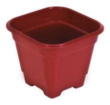 Vaso de Plantas Quadrado Médio 29x29x24,5 Vermelho Arqplast