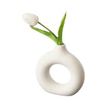 Vaso De Plástico Em Forma De Donut Estilo Nórdico Minimalista Para Arranjos Florais Decoração De