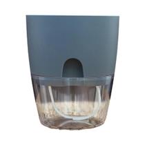 Vaso De Plástico Transparente De Dupla Camada Com Autoirrigação, Corda De Algodão E Porta De Injeção