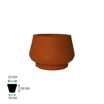 Vaso de Polietileno Cumbuca Bojudo PP Terracota
