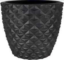 vaso de polietileno quadrado bojo 3d para plantas natuaral 41x30