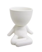 Vaso de Porcelana Estilo Robert Plant Sentado 9,8x10cm