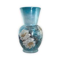 Vaso de Porcelana para Flores Jarro de Louça Grande Abacaxi 19 cm Pintado à Mão FLORAL AZALEIA BRANCA - PINTANDO ARTE Ateliê