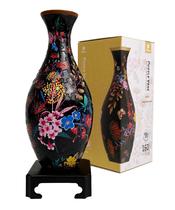 Vaso de quebra-cabeça 3D Pintoo S1031 com estampa floral clássica e elegante