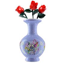 Vaso de quebra-cabeça 3D YIZHOR LED Flower para adultos com 200 peças