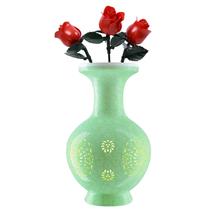 Vaso de quebra-cabeça 3D YIZHOR LED Flower para adultos com 200 peças