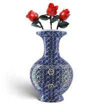 Vaso de quebra-cabeça 3D YIZHOR LED Flower para adultos com 200 peças