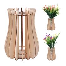 Vaso de quebra-cabeça de madeira Turutu Flower Arrangement Expositor Vaso de quebra-cabeça de madeira Turutu Flower Arrangement Expositor