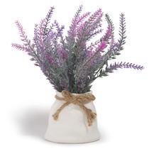 Vaso de resina de lavanda com laço de corda decorativo 260g 13x21x10,5 cm Vaso de resina de lavanda com laço de corda decorativo 260g 13x21x10,5 cm