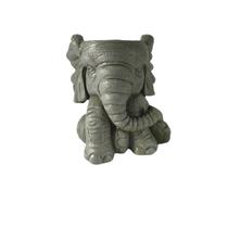 Vaso de resina em forma de elefante de 15,8x15x14cm para suculentas