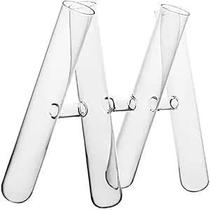 Vaso de Vidro 4 Tubos de Ensaio Transparente 2,5 x 24cm