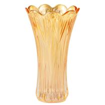 Vaso de Vidro Âmbar Brilhante Decorativo Casa Festas Casamentos Eventos Arranjos e Flores