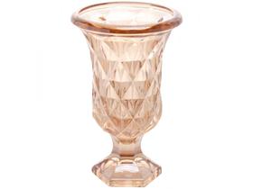 Vaso de Vidro Âmbar Lyor Diamond 24x15cm