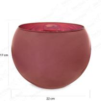 Vaso de Vidro Aquario Tailandia Espelhado Rose 22x17