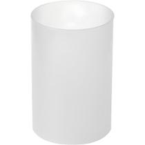Vaso De Vidro Arranjo Cilindrico Branco - Grande 30X14Cm