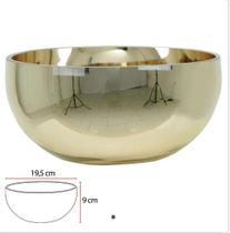 Vaso de vidro bacia dourado - CASA CLARA