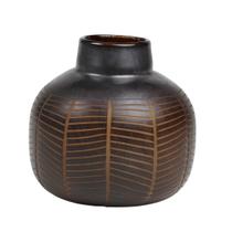 Vaso de Vidro Bojudo Formas Marron 16X39cm - Bekasa