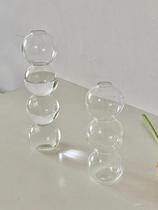 Vaso de Vidro Bolha para Arranjo de Flores - Decoração Hidropônica Simples