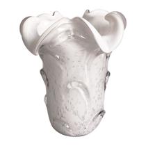 Vaso de vidro branco murano 19cm x 24cm Vaso de vidro branco murano 19cm x 24cm