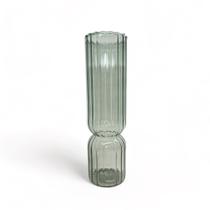 Vaso de vidro canelado 26x7cm mart 17737vasos decorativos