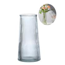 Vaso de Vidro Cilíndrico Decorativo Plantas Flores 20cm - Hauskraft