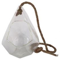 Vaso de vidro com alca de corda 15cm x 16,5cm x 19,5cm - Btc Decor Vaso de vidro com alca de corda 15cm x 16,5cm x 19,5cm - Btc Decor
