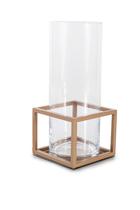 Vaso de Vidro com Armação em Aço Dourado - Linha Frame - 31 cms Vaso de Vidro com Armação em Aço Dourado - Linha Frame - 31 cms