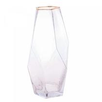 Vaso de Vidro com Borda Dourada Taj 13x28cm 29111 - Wolff - LYOR, WOLFF, ROJEMAC