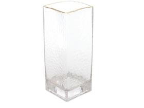 Vaso de Vidro com Borda Dourada Taj Wolff