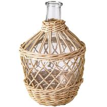 Vaso de vidro com fibra natural 31 cm