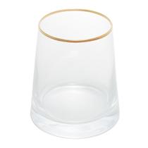 Vaso de Vidro com Fio de Ouro Liz 11cm x 11cm x 12cm - Wolff