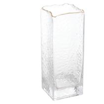 Vaso de Vidro com Fio de Ouro Taj 10cm x 10cm x 25cm - Wolff Vaso de Vidro com Fio de Ouro Taj 10cm x 10cm x 25cm - Wolff