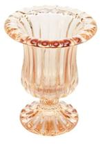 Vaso de Vidro com Pé Renaissance Âmbar 14,5cm Lyor
