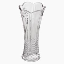 Vaso de Vidro Cristal P/ Flores Design Alto Relevo Elegante