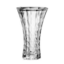 Vaso De Vidro Decorado Transparente 27cmX15cm