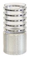 Vaso De Vidro Decorativo Anéis Prateados 33 X 17