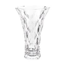 Vaso de vidro diamond decorativo transparente para decoração grande alto redondo