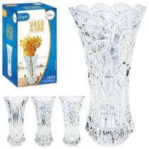 Vaso De Vidro Elegance 10x19cm Vaso De Vidro Elegance 10x19cm