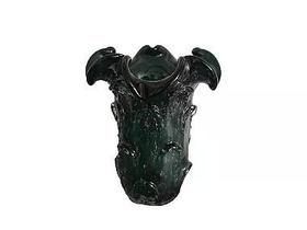 Vaso de vidro estilo murano verde veneza decorativo