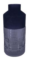 VASO DE VIDRO FUME COM PRETO 27xm