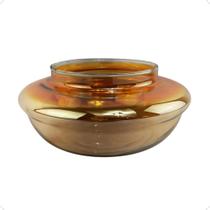 Vaso De Vidro Ikebana Âmbar Arranjo Galhos Estilo Japonês Flores