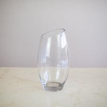 Vaso de vidro incolor oval Vaso de vidro incolor oval