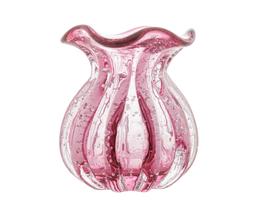 Vaso de Vidro Italy 11,5 x 13 cm Pink Lyor