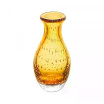 Vaso de vidro italy ambar 20cm wolff Vaso de vidro italy ambar 20cm wolff