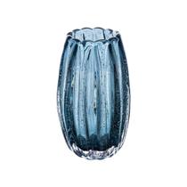 Vaso de vidro italy azul 9cm x 13cm lyor