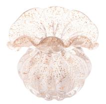 Vaso de Vidro Italy Dourado 15,5 x 16 cm Lyor