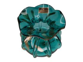 Vaso de Vidro Italy Golden Verde Esmeralda 12X12X12cm - Murano
