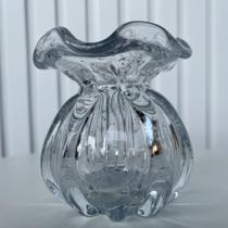 Vaso De Vidro Italy Murano Transparente 10Cm X 11Cm