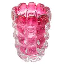 Vaso De Vidro Italy Rosa 12Cm X 17Cm - Lyor